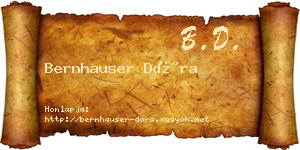 Bernhauser Dóra névjegykártya